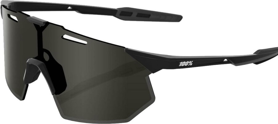 Helmets & Protection 1 Sunglasses | 100% Eyewear Hypercraft Sq Black Smoke Lens Sunglasses Matte Black