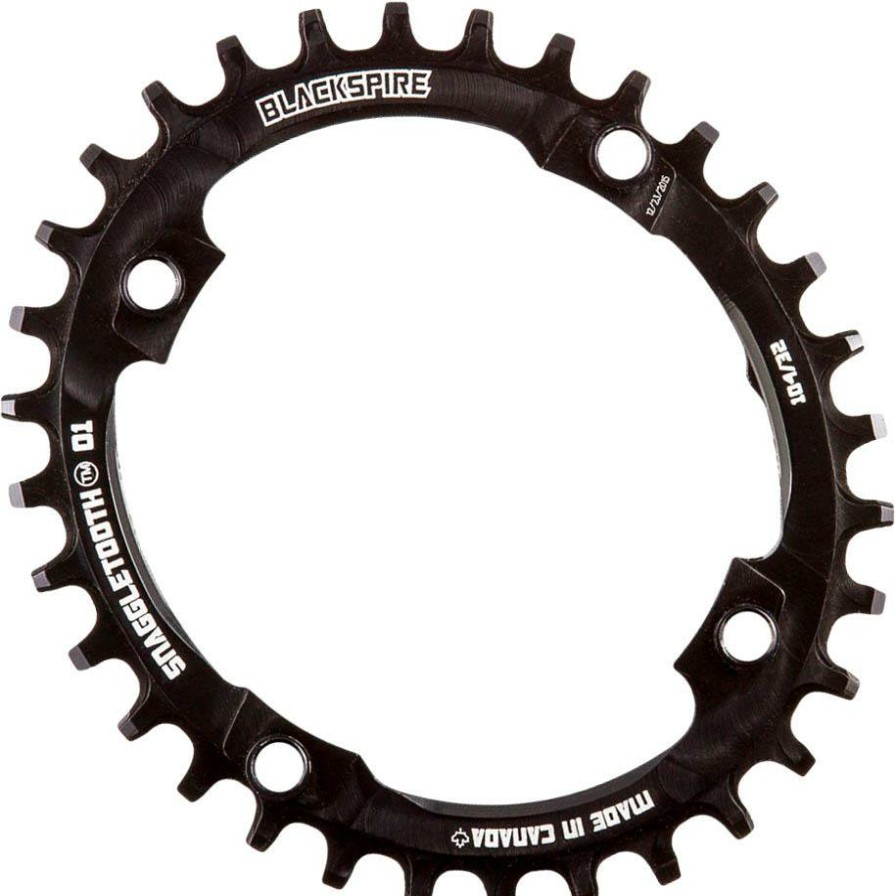 Bike Parts Blackspire Chainrings | Spire Snaggletooth Narrow Wide Oval Chainring Black