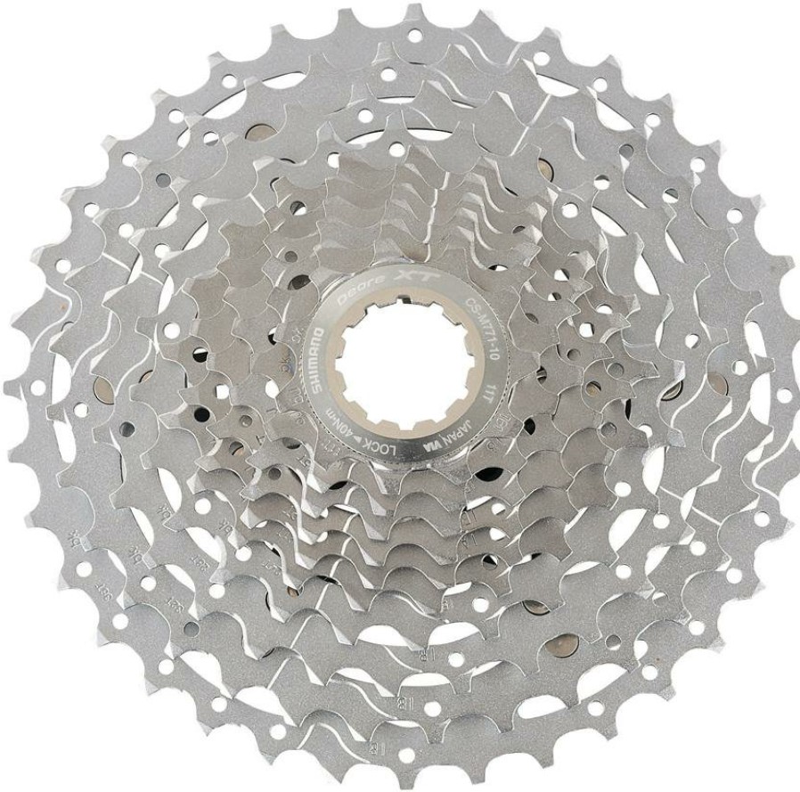 Bike Parts Shimano Cassettes | Shimano Xt M771 10 Speed Mtb Cassette Silver