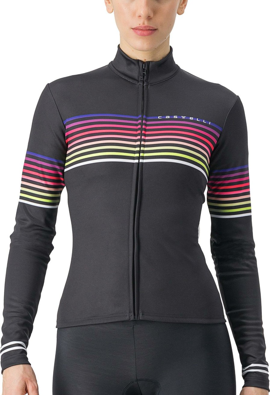 Clothing Castelli Long Sleeve Jerseys | Castelli Women'S Ottanta Long Sleeve Jersey Black