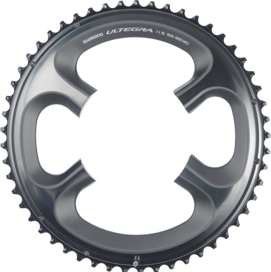 Bike Parts Shimano Chainrings | Shimano Ultegra Fc6800 11Sp Double Chainrings Grey