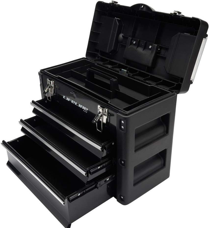 Maintenance LifeLine Specialist Tools | Lifeline Pro 3 Drawer Work Station Black