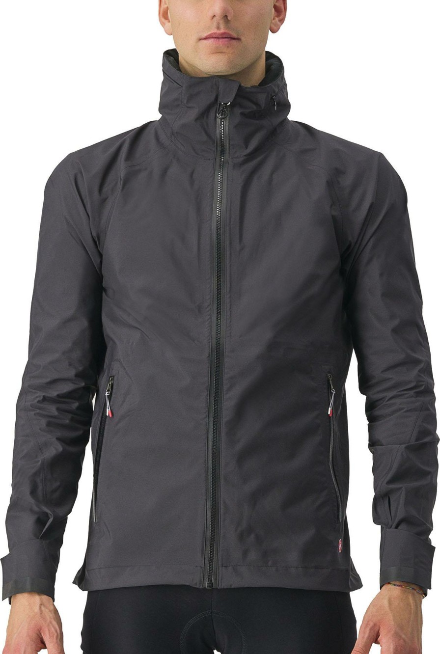 Clothing Castelli | Castelli Trail Hoodie Jacket Dark Gray