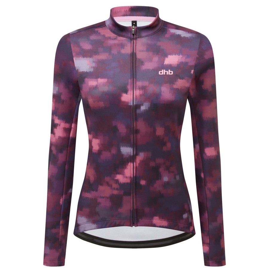 Clothing DHB Long Sleeve Jerseys | Dhb Moda Women'S Long Sleeve Jersey Aequalis Plum Perfect