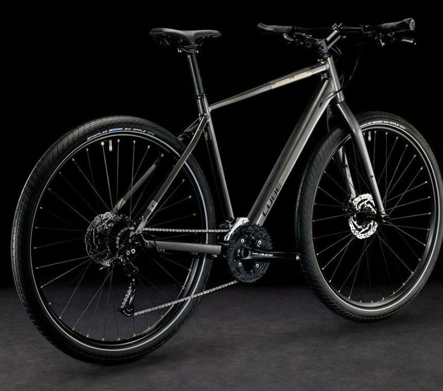 Bikes Cube | Cube Hyde Trekking City Bike (2023) Metal Grey - Black