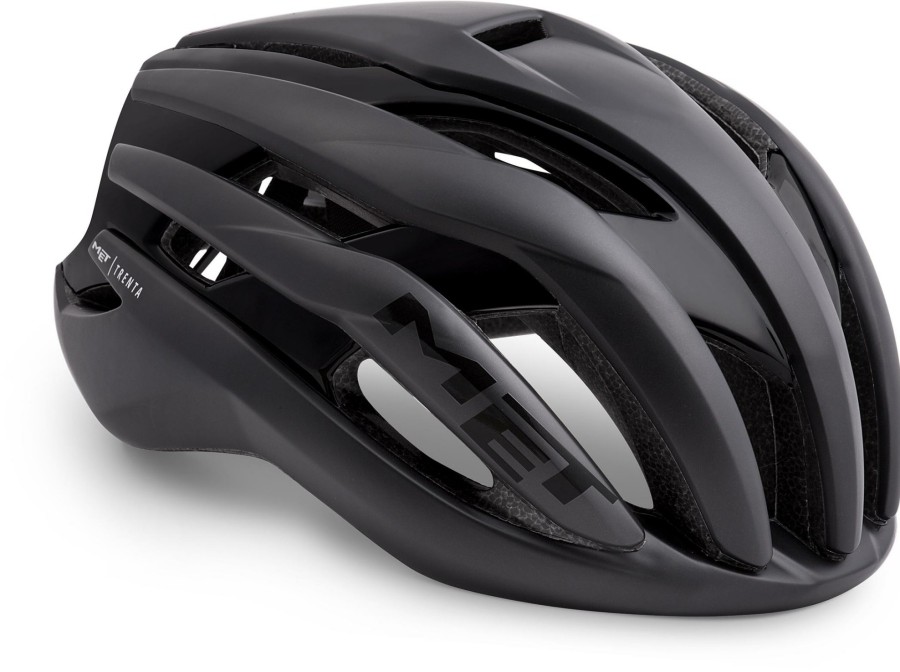 Helmets & Protection MET Road Bike Helmets | Met Trenta Road Helmet (Mips) Black/Black