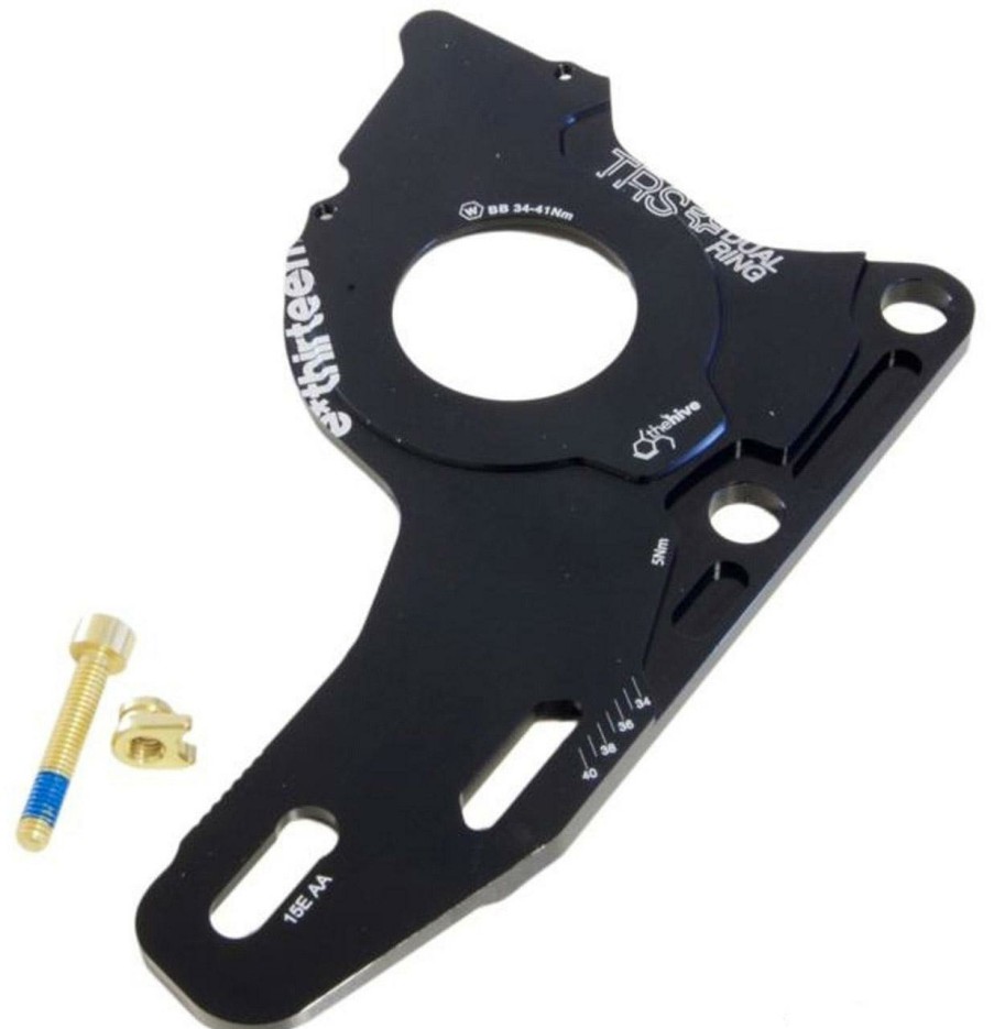 Bike Parts E Thirteen Chain Guides | E Thirteen Trs+ Dual Ring Backplate Black